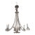 19th Century French Iron and Beaded Six-Light Chandelier For Sale