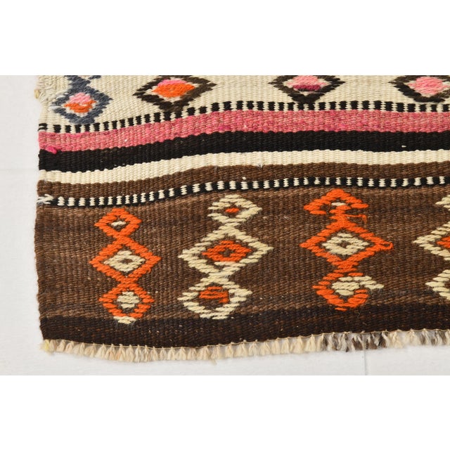 Textile Vintage Kilim Runner Rug For Sale - Image 7 of 11