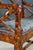 Vintage Chinese Chippendale Faux Tortoise Shell Pierced Trellis Bench Arm Chair For Sale - Image 12 of 18