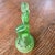 Art Nouveau Czech Green Glass Figure of Lady Flower Frog For Sale - Image 3 of 11
