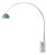 Nova of California Iconic Half Dome Floor Lamp - 95" Mid Century Arc Lamp, Pool Blue Shade, White Marble Base, Dimmable For Sale