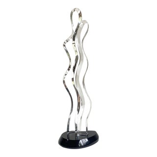 Lucy Phelps Modernist Lucite Sculpture “Lovers” For Sale