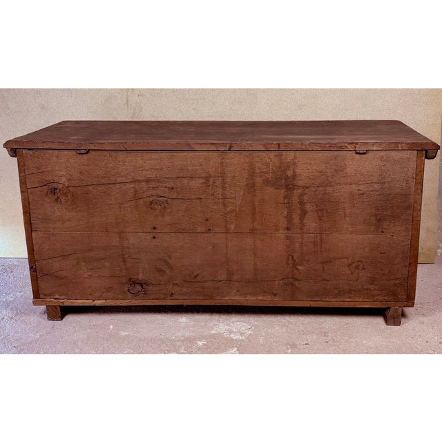Late 19th Century Spanish Carved Wood Chest With Gothic Decoration For Sale - Image 12 of 17