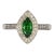 Tsavorite Garnet Ring With Natural Diamond Accents: Solid 14k Gold, Size 6.75 For Sale