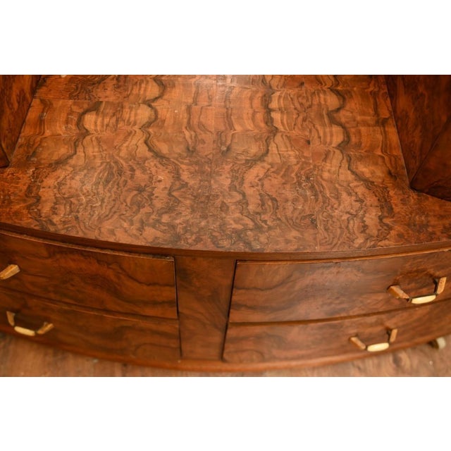 1930s Art Deco Dressing Table in Burr Walnut, 1930 For Sale - Image 5 of 16