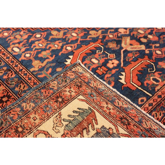 Cerulean Nazmiyal Collection Large Antique Persian Serapi Rug For Sale - Image 8 of 8
