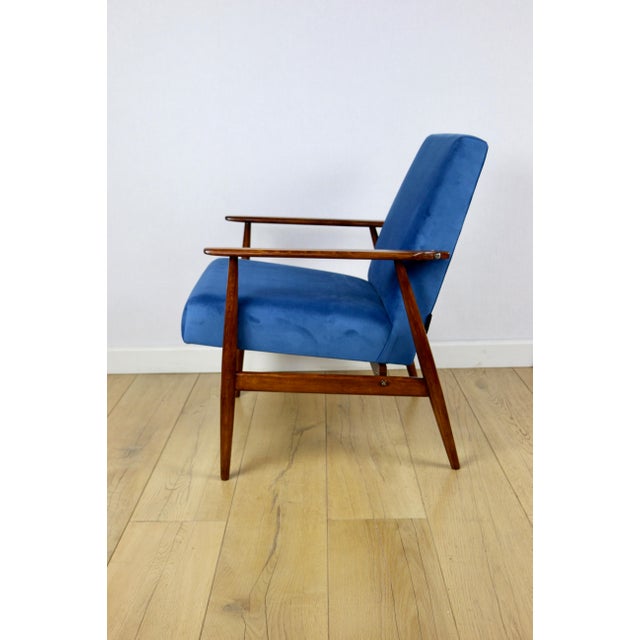 Lis Lounge Chair with Blue Sky Upholstery by Henryk Lis, 1970s For Sale - Image 4 of 11