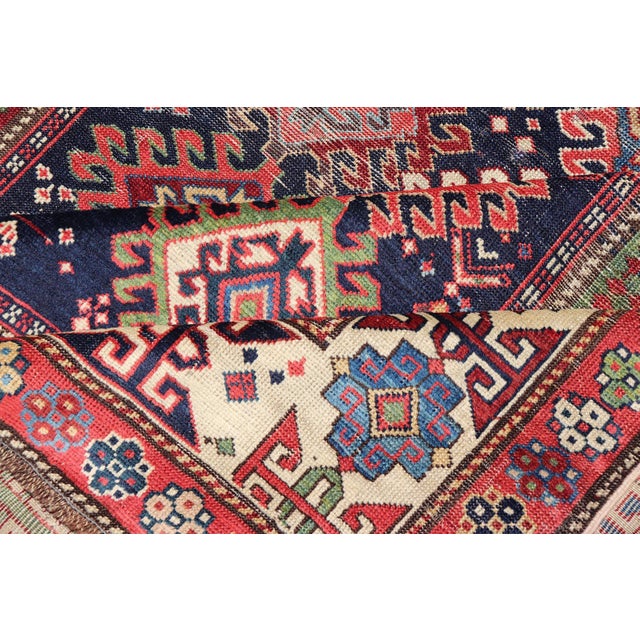 Antique Caucasian Shirvan Gallery Rug With Geometric Diamond Design 4'6 X 12'0 For Sale - Image 12 of 13