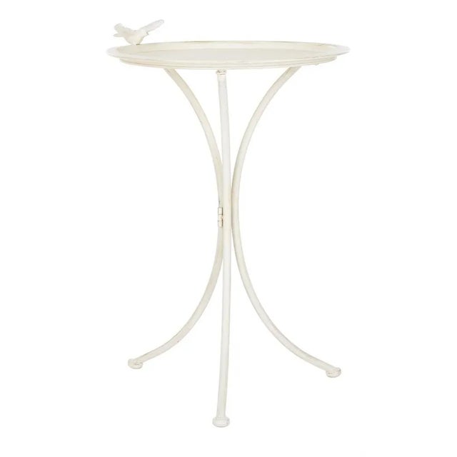 Contemporary Kensi Bird Bath - Pearl White For Sale - Image 3 of 10