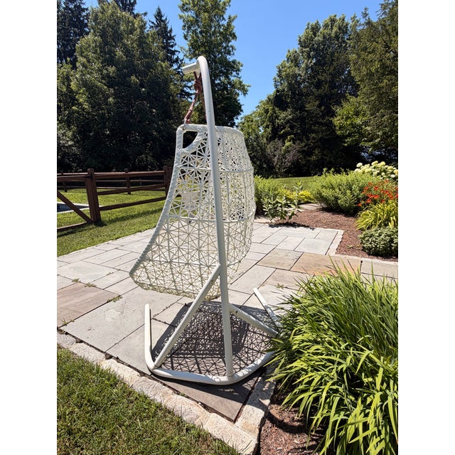 Modern Hanging Chair Outdoor/Indoor by Kettal Mai Swing Chair, Attributed For Sale In New York - Image 6 of 10