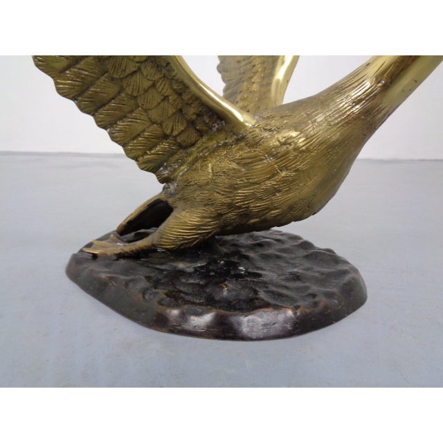 Regency Swan Coffee Table in Brass and Glass, France, 1960s For Sale - Image 14 of 18