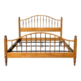 Ethan Allen Maple “Circa 1776” Queen Bed For Sale