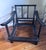 Mid 20th Century Black Rattan Bamboo Lounge Chair in the Manner of Ficks Reed For Sale - Image 15 of 16