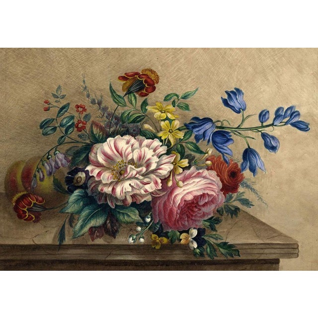 After van Hulstijn, Flower Still Life, 1830s, Watercolor For Sale - Image 4 of 4