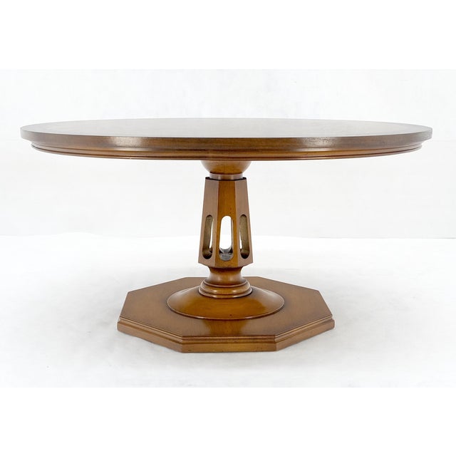 Wood Very Fine Mid Century Modern 36" Round Rosewood Banded Top Coffee Table MINT For Sale - Image 7 of 13