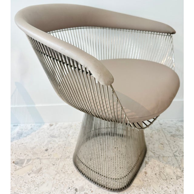 Metal Set of 4 Warren Platner Armchairs From 60's For Sale - Image 7 of 13