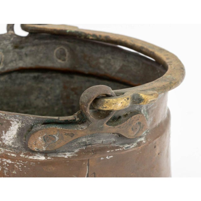 Antique Copper and Brass Cauldrons, 2 For Sale - Image 13 of 15