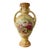 Antique English Art Nouveau Floral Double-Handle Ceramic Vase For Sale