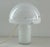 Lt907 table lamp in white murano glass with a transparent mushroom-shaped shade, designed by carlo nason for a.v. Mazzega,...