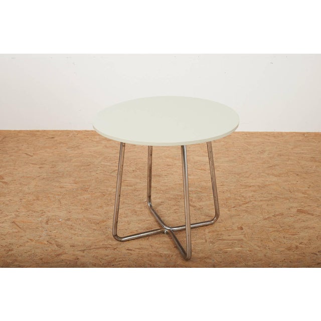 Model 1630 Table in Chrome-Plated Tubular Steel by Karel Ort for Gottwald, 1930. For Sale - Image 3 of 12