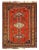 Rust Persian Hand Knotted Antique Afshar 3'7'' X 4'7'' For Sale - Image 4 of 4