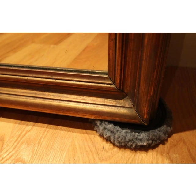 1980s Large 1980s Gilt Wood Mirror For Sale - Image 5 of 10