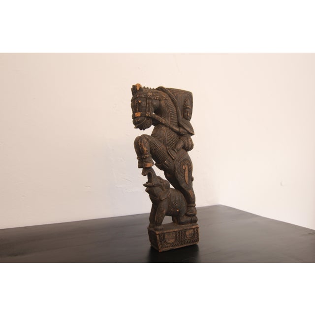 19th Century Indian Carved Wood Object For Sale - Image 9 of 16