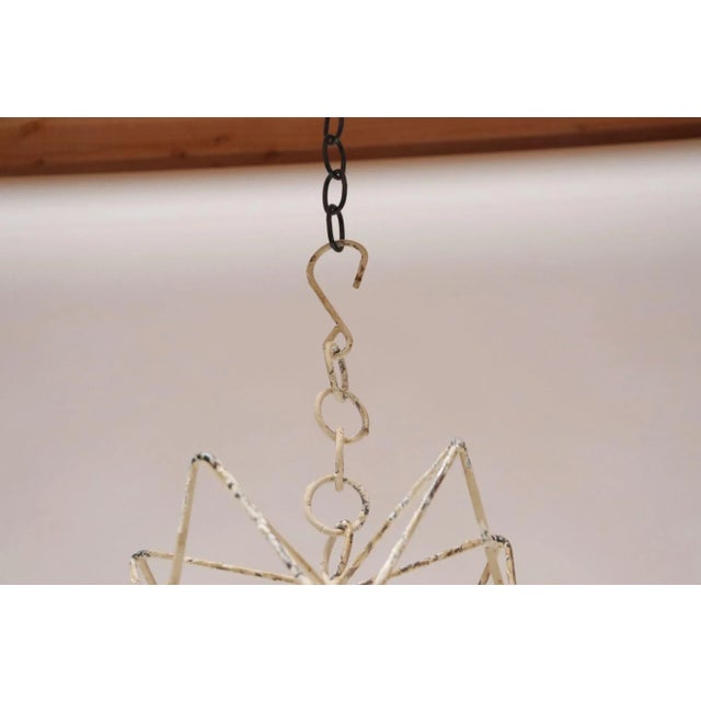 Vintage Rustic Farmhouse Soldered Metal Moravian Star / Geometric Star Ornamental Decoration For Sale - Image 12 of 12