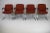 Space Age Armchairs with Chrome Steel Base and Burnt Orange Coating, 1970, Set of 4 For Sale - Image 10 of 18
