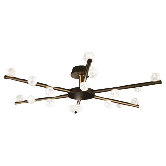 Contemporary Demetra Bronze Ceiling Lamp by Alabastro Italiano For Sale - Image 3 of 3