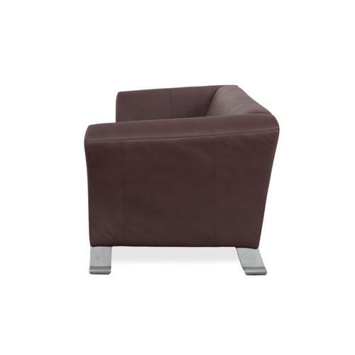 Model 322 2-Seater Sofa in Mocha Brown Vegan Leather from Rolf Benz For Sale - Image 9 of 10