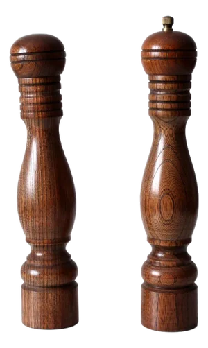 Mid Century Wooden Salt & Pepper Shakers