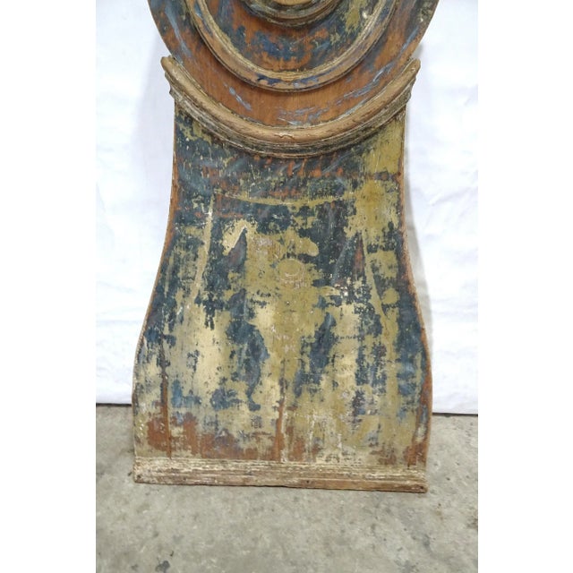 Wood Mora Clock Swedish 100% Original Paint For Sale - Image 7 of 8