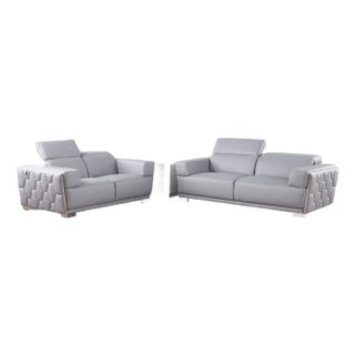 Hexor Light Blue 2-Piece Sofa & Loveseat Set For Sale
