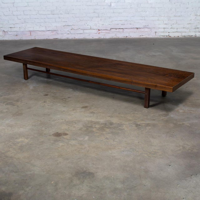 Mid-20th Century MCM Low Walnut Coffee Table or Bench by Milo Baughman for Thayer Coggin For Sale - Image 6 of 18
