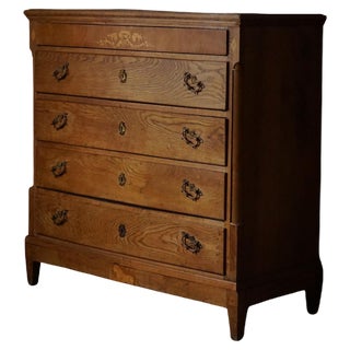 Danish Chest of Drawers in Oak, Late 18th Century For Sale