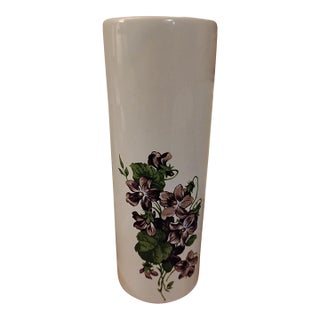 McCoy Bud Vase Transferware of Violets Simplicity For Sale