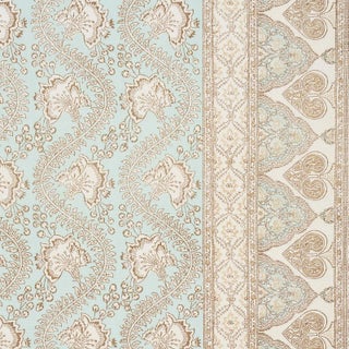 Schumacher Tombay Fabric In Mineral For Sale