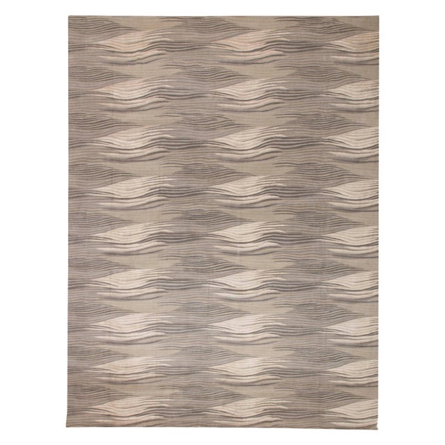 Modern Oversized Abstract "River" Wool Rug by Doris Leslie Blau For Sale