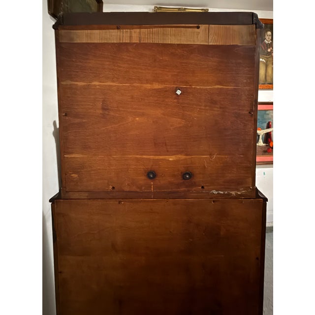 Brown Very Rare Antique German Black Forest Lenzkirch Tall Case Clock - Floor Model - Weight Driven For Sale - Image 8 of 9