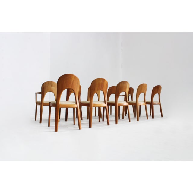 Vintage Danish Teak Dining Chairs from Niels Koefoed, Set of 10 For Sale - Image 11 of 12