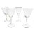 Antique Art Deco Opulent Etched and Faceted Stemmed Glassware - 4 Pieces For Sale