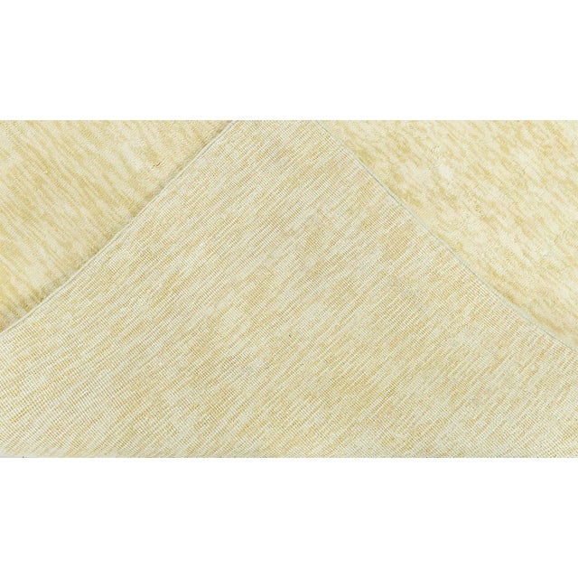 Modern Abstract Modern Solid Pale Sand Silk Runner "Glint" by Doris Leslie Blau For Sale - Image 3 of 7
