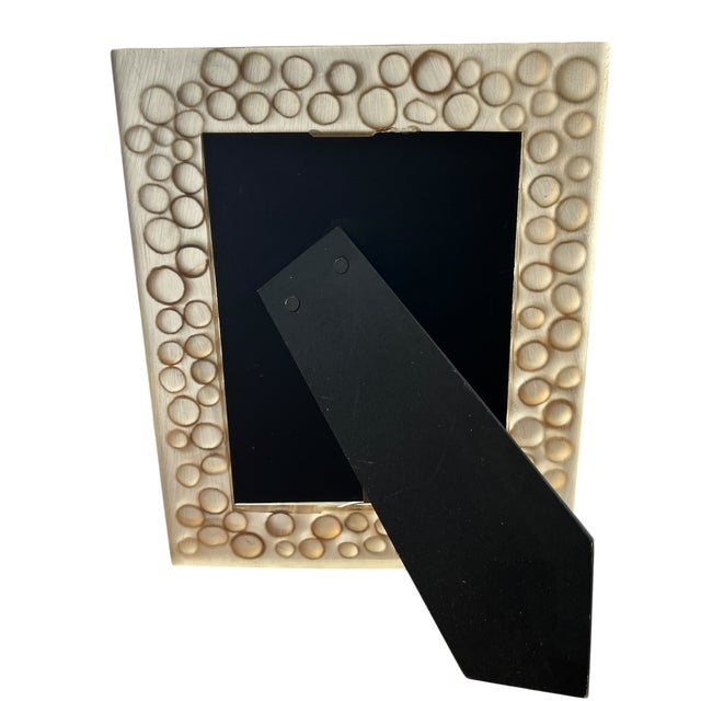 Transparent Vintage Lucite & Bamboo Slice Picture Frame for 5"x7" Picture – Crespi Organic Modern / Coastal Style For Sale - Image 8 of 8