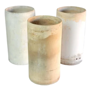 Mid-Century Ceramic Bisque Planter, Circa 1950's Willy Guhl Style