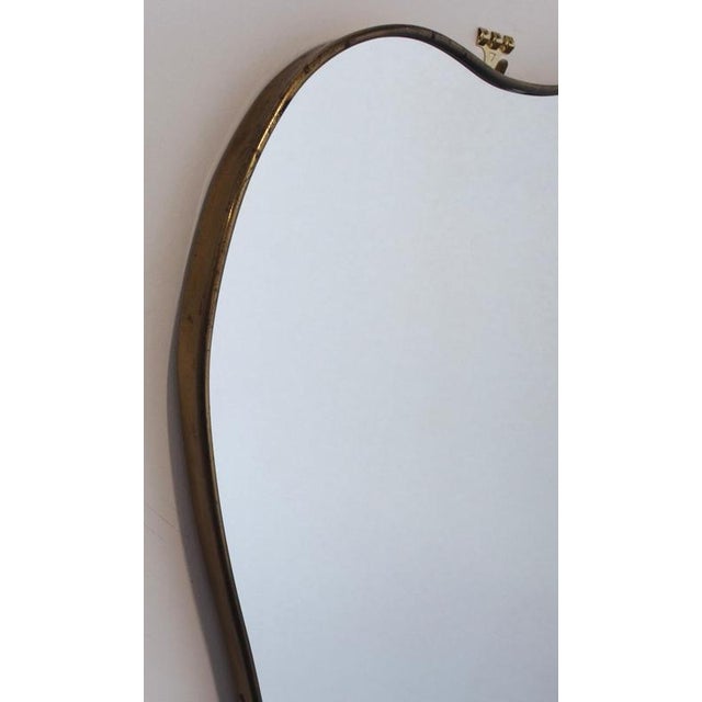 Vintage Italian Wall Mirror with Brass Frame, 1960s For Sale - Image 11 of 16