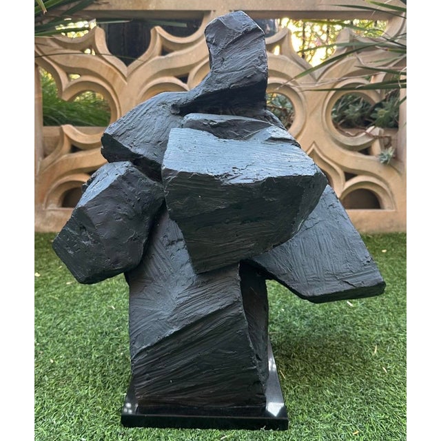 Ju Ming (Zhu Ming) Taichi Series Abstract Sculpture – Painted Copper (Bronze Finish), Marble Base, 19" H For Sale - Image 15 of 18