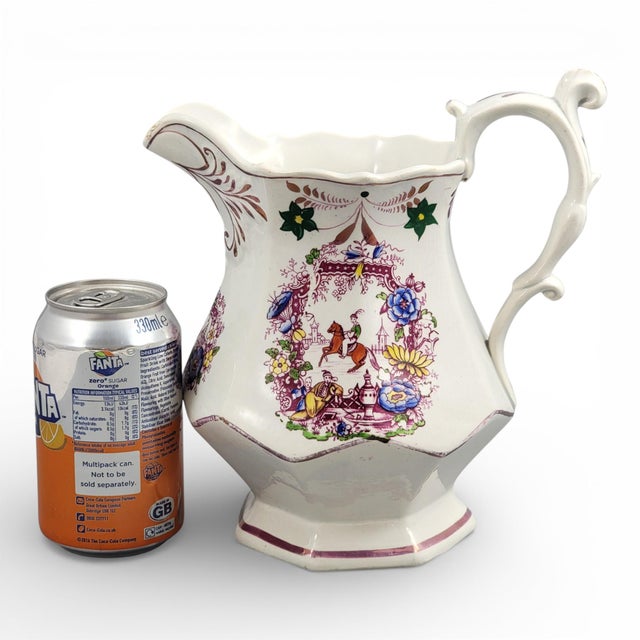 Late 18th Century Georgian Staffordshire Jug with Hand-Painted Oriental Motifs For Sale - Image 13 of 14