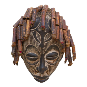 Vintage Braided African Guro Mask