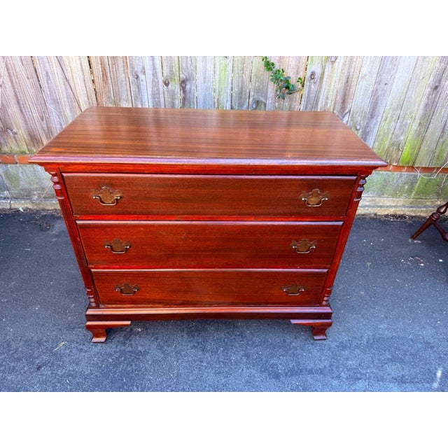 Vintage Chippendale Mahogany Four-Drawer Chest of Drawers For Sale - Image 16 of 16